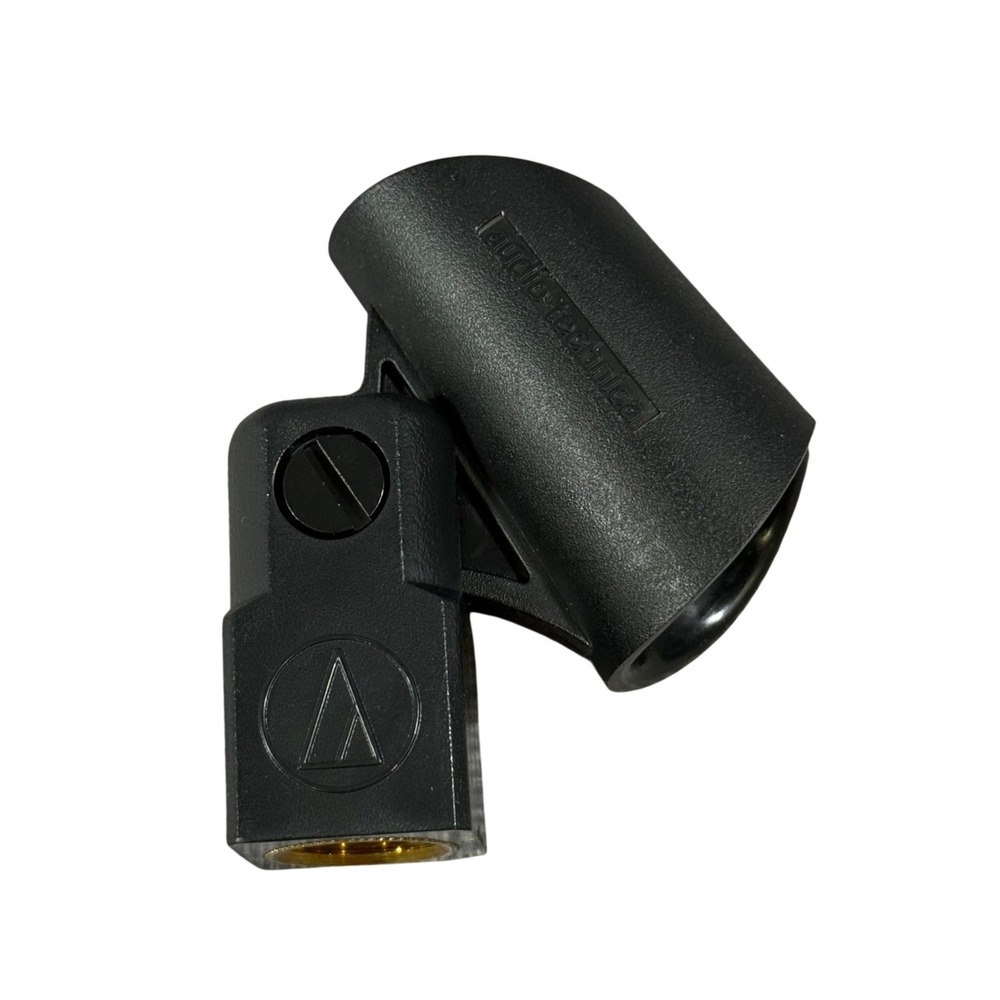 NEW Audio-Technica Microphone Clip Stand Holder Black Pivoting Mic Mount Brass